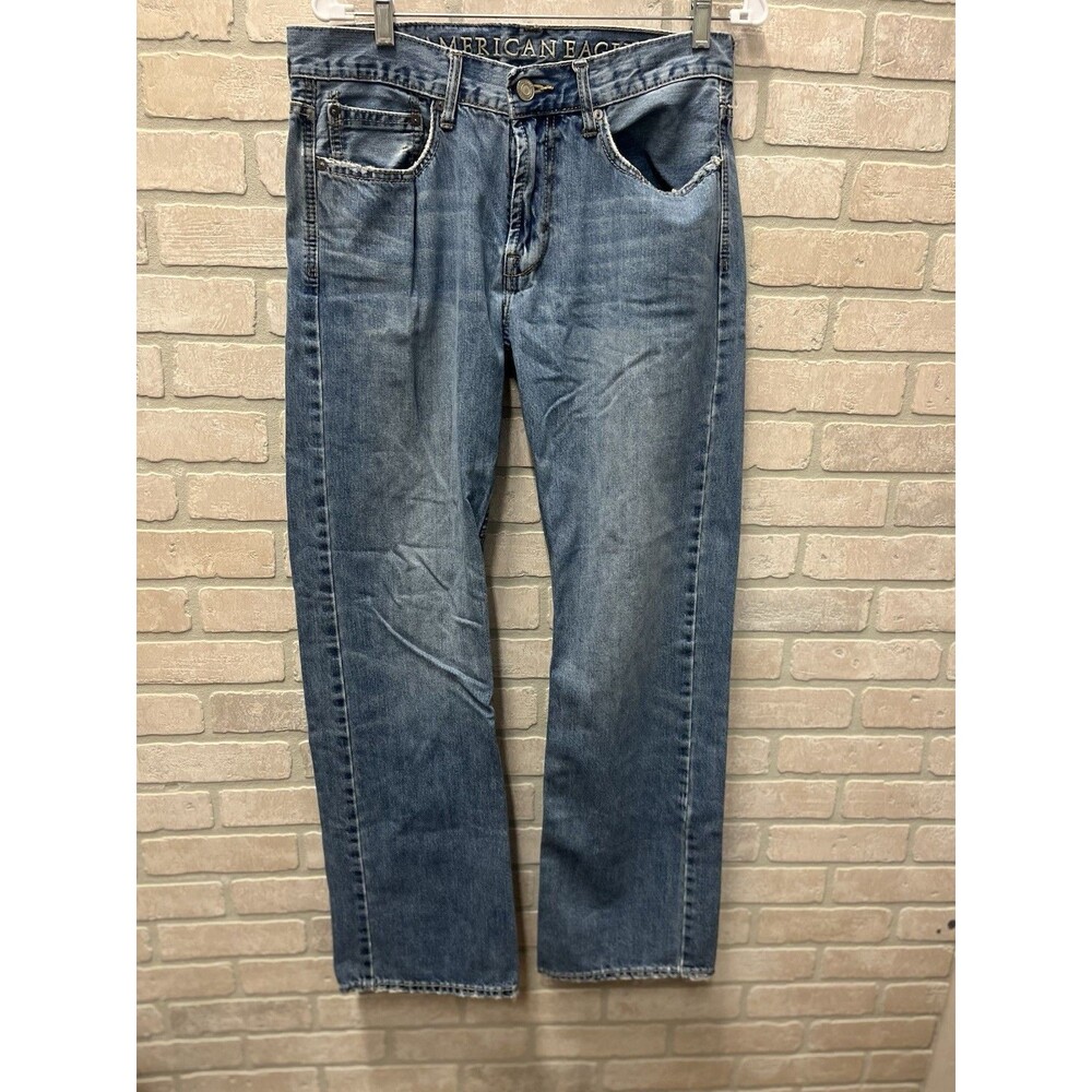 American Eagle men’s jeans Sz 29/34 air flex original boot cut blue denim